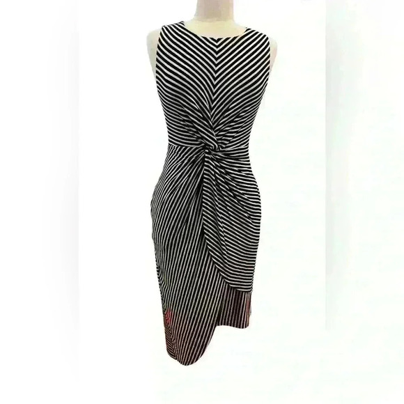 Sonoma Dresses & Skirts - Soma double lined striped pullover asymmetrical jersey twist waist dress